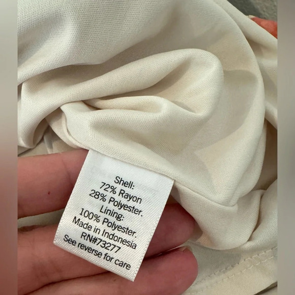 Nine West CRACKLE LEAVES CORAL SIDE TIE FAUX WRAP MINI SQUARE NECK DRESS Sz XXL - Picture 9 of 12